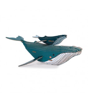 Puzle de cartón de Ballena para montar en 3D - Col