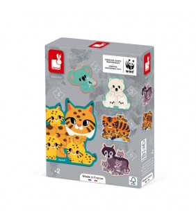 Puzles evolutivos Animales de 2  3  4  5 y 6 pieza