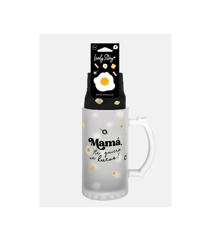 JARRA CALCETINES MAMA TE QUIERO UN HUEVO