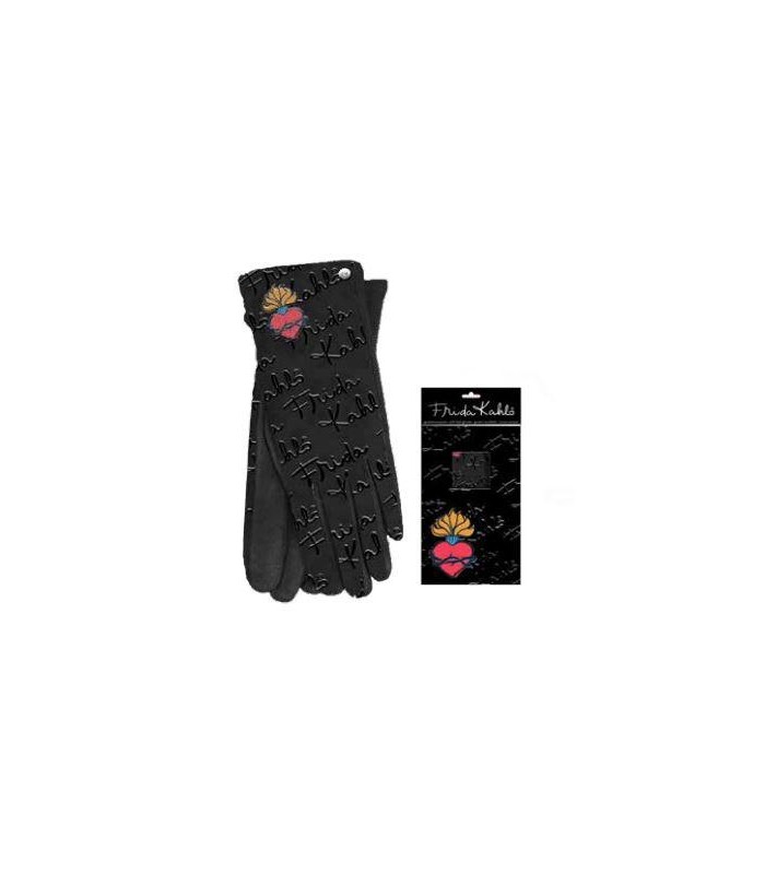 Guantes Frida Kahlo Corazon negros