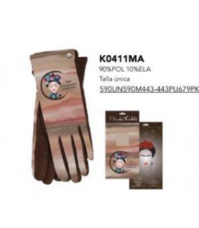 GUANTES MARRONES FRIDA AQUAREL 