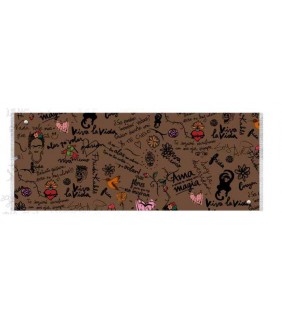 Fular Frida Kahlo Marron Viva la Vida