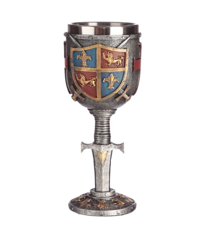Copa Decorativa Escudo y Espada Medieval