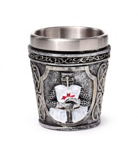 Vaso de Chupito Caballero Medieval Blanco