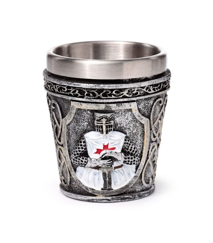 Vaso de Chupito Caballero Medieval Blanco
