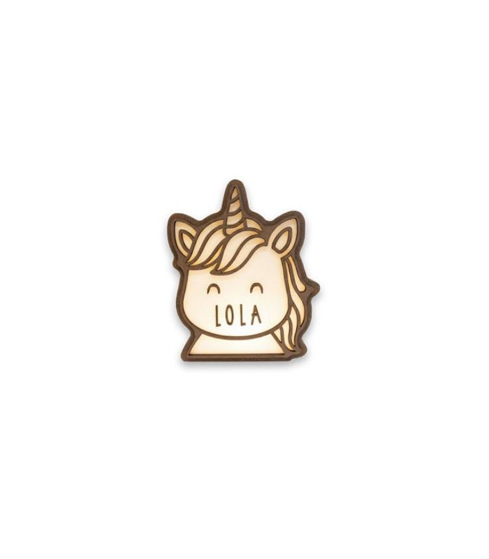 LAMPARA PERSONALIZABLE UNICORNIO BLANCO
