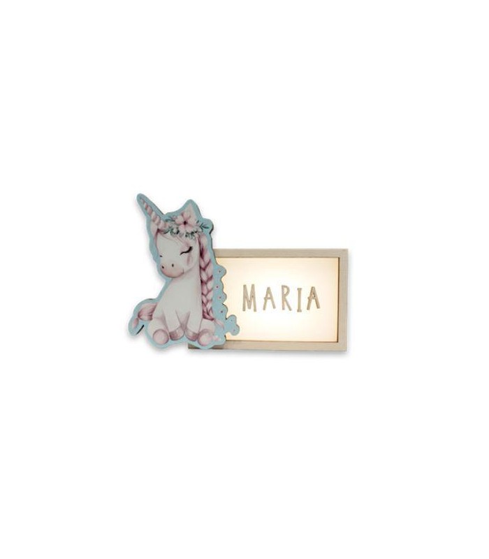 LAMPARA PERSONALIZABLE UNICORNIO COLORES