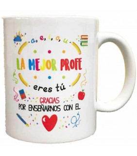 TAZA 'LA MEJOR PROFE ERES TU GRACIAS'