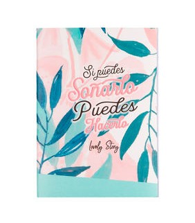Libreta fina 18x25cm Hojas Verdes