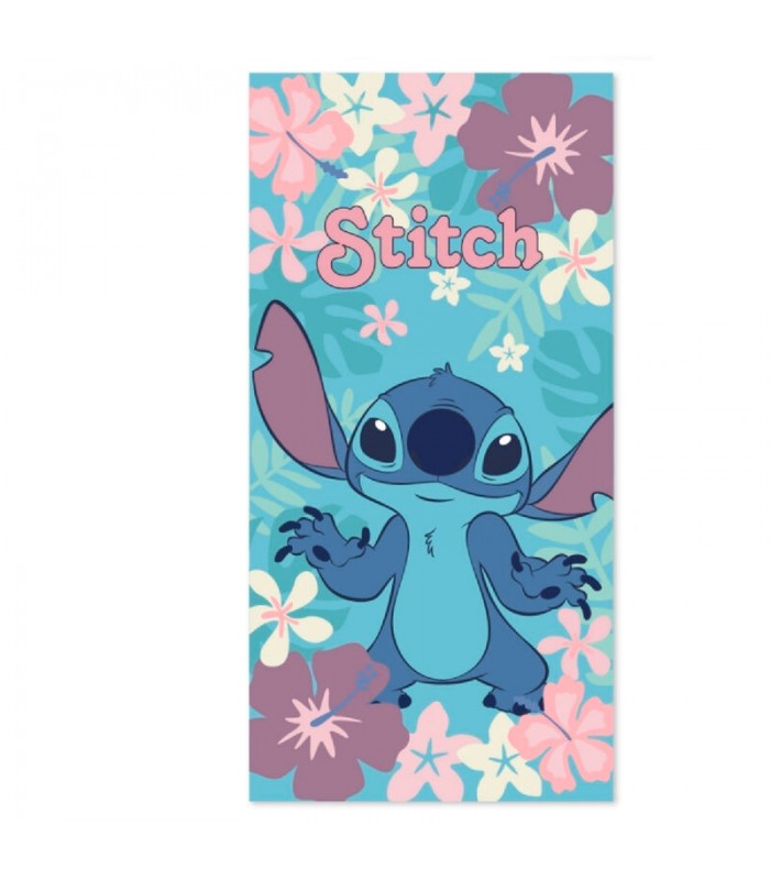 Toalla Flowers Stitch Disney algodon