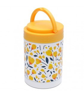 Tupper Termo Portátil para Comida FLORES AMARILLAS