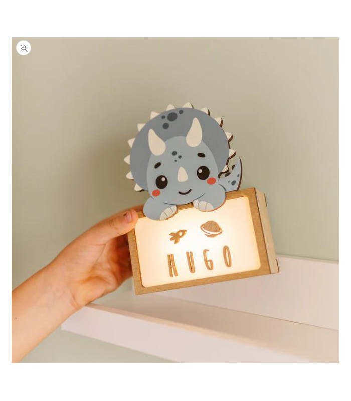 Lámpara de Sobremesa Dinosaurio Triceratops