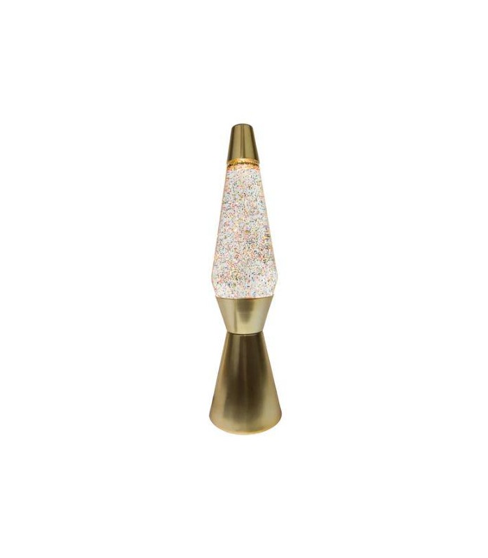 Lampara de lava  Bullet  Purpurina dorada