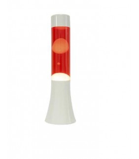 Lámpara de lava blanca de 30 cm y roja 