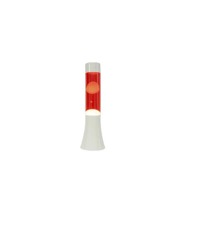 Lámpara de lava blanca de 30 cm y roja 