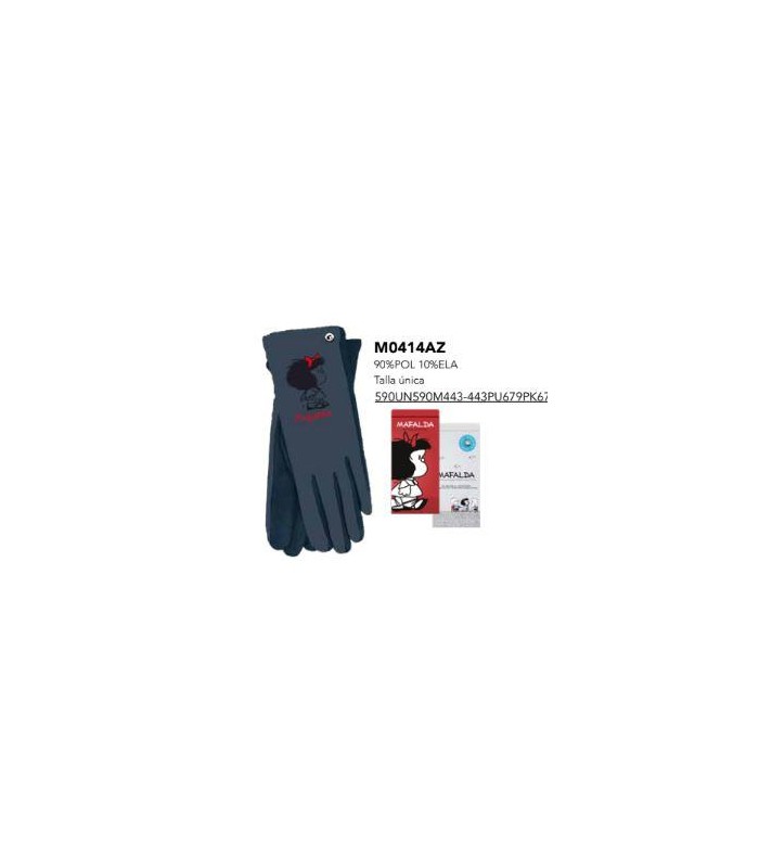 GUANTES AZUL TANGRAM MAFALDA 
