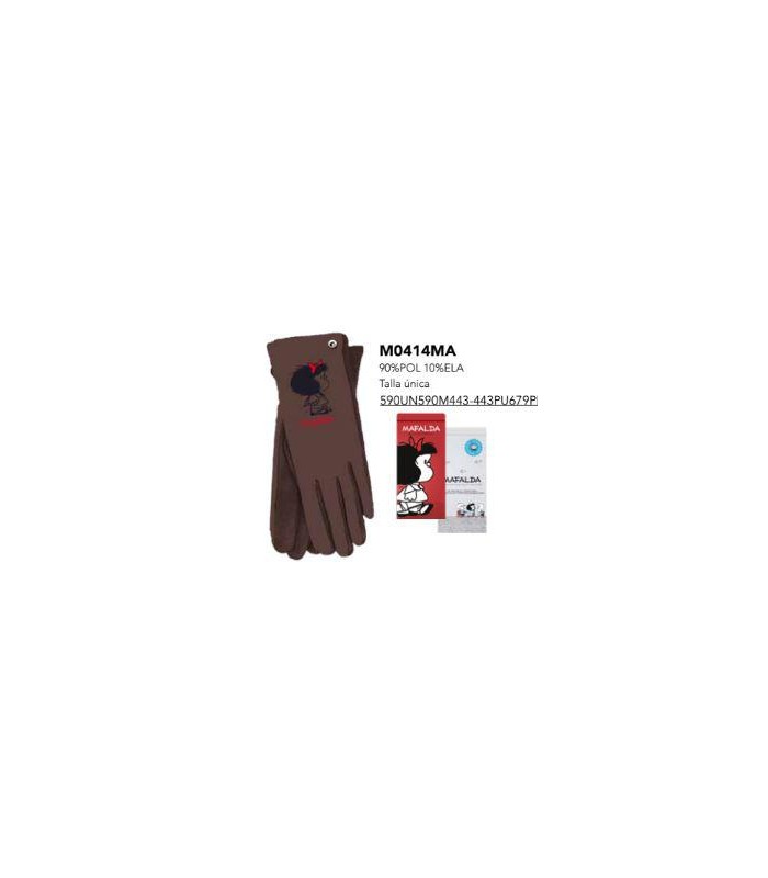 GUANTES MARRON MAFALDA TANGRAM