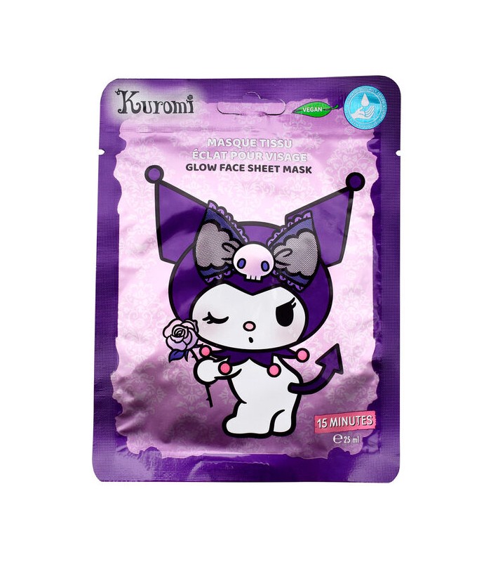 Mascarilla Facial Glow Kuromi Hello Kitty