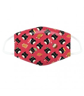 Mascarilla  Navidad Cats Roja Adulto Homologada