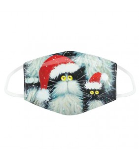 Mascarilla Navidad Cats Adulto Homologada