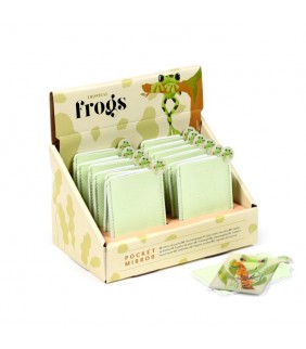Espejo de Bolsillo con Funda Ranas Tropicales
