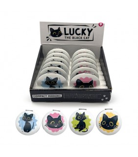 Espejo de Bolsillo Lucky El Gato Negro
