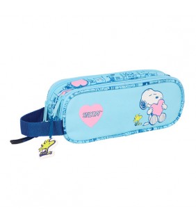 Portatodo Doble Snoopy  Love  21 x 8 x 6 cm 