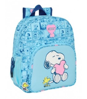 Mochila Juvenil Snoopy Adaptable a Carro con Bolsi