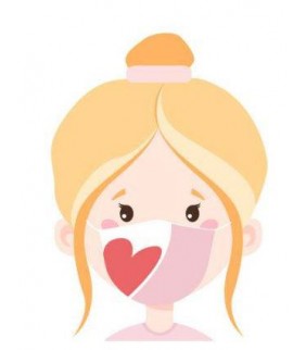 Mascarilla Corazón con filtro infantil homologada 