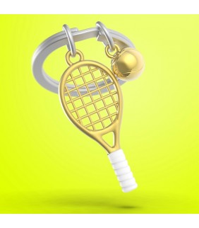 Llavero de raqueta de tenis