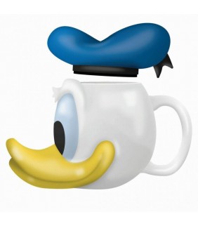 Taza 3D con tapa cabeza Donald 375ml