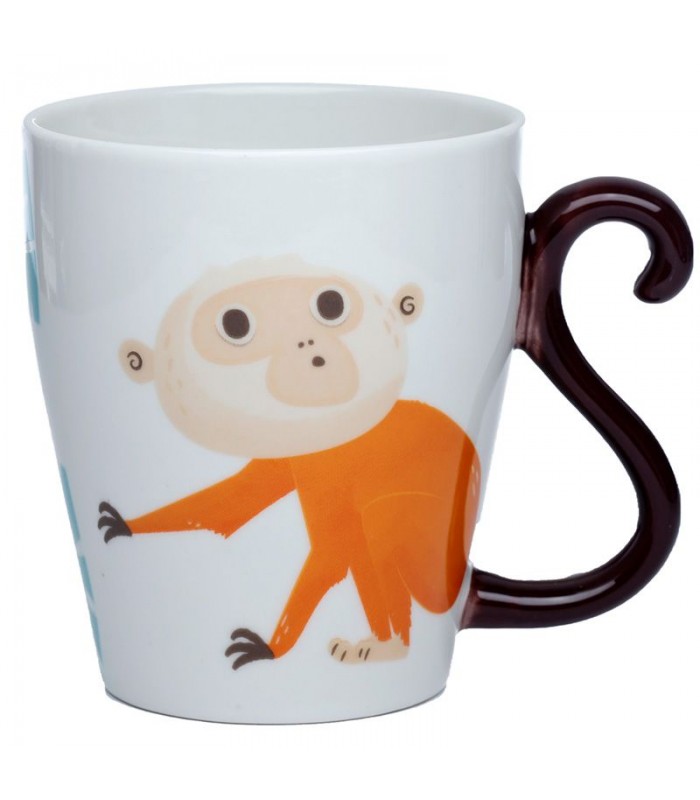 Taza de Porcelana - Asa con Forma de Cola de Mono 