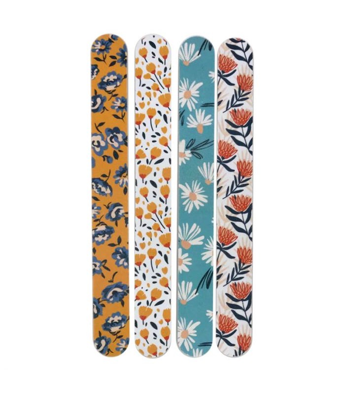 Limas de Uñas - Diseño Floral Margaritas  Peonías 