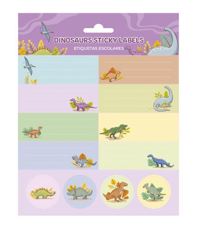 ETIQUETAS ADHESIVAS DINOSAURIOS