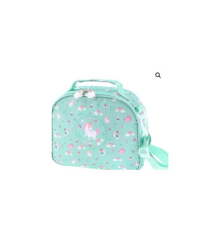 BOLSA TERMICA UNICORNIOS VERDE