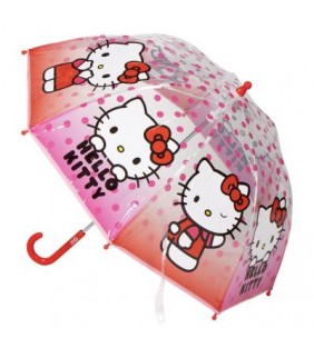 paraguas manual poe burbuja hello kitty