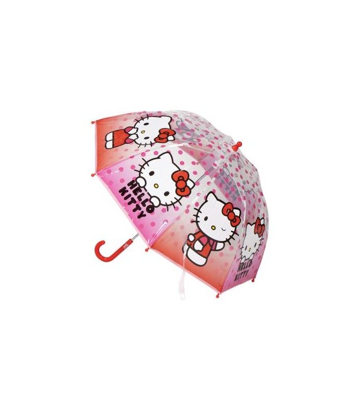 paraguas manual poe burbuja hello kitty
