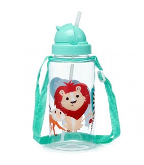 Botella de Agua Infantil Inastillable con Pajita -