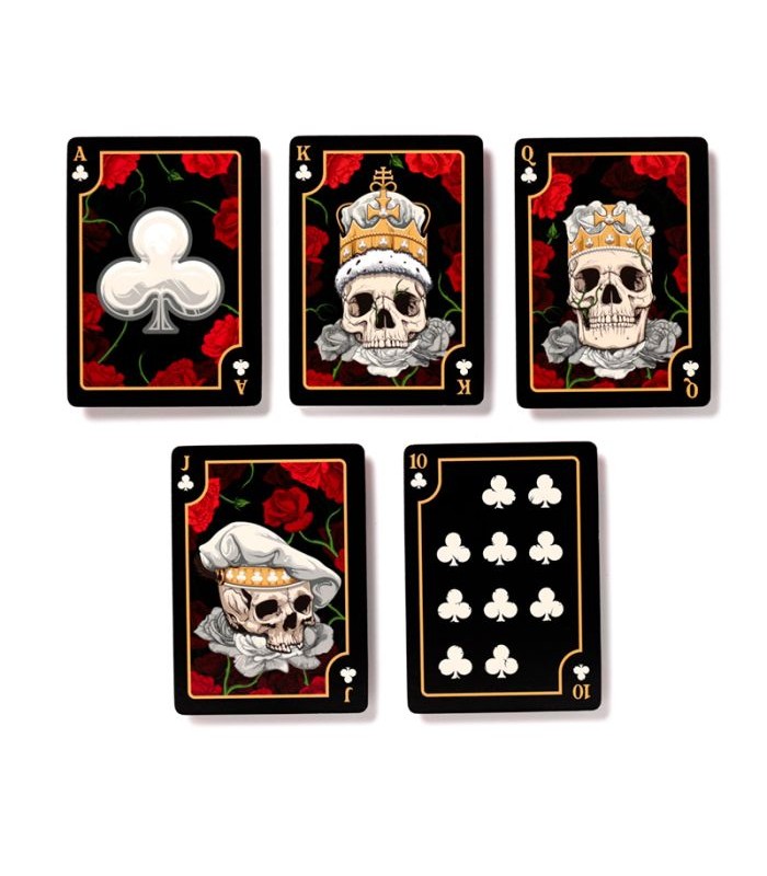 Baraja de Cartas Francesa Calavera y Rosas