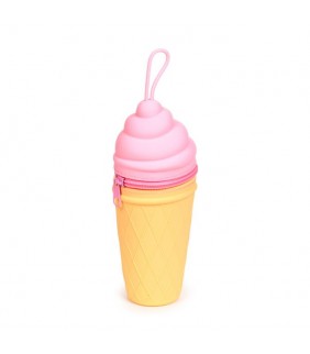 Estuche de Silicona con Cremallera forma de Helado