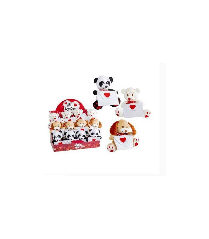 Expositor peluches animales c/sobres 21cm