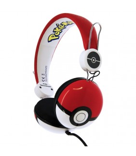 Auriculares Tween forma Poké Ball Rojo/blanco