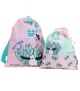 Pack Bolsas multiusos y Mochila blanda recicladas 