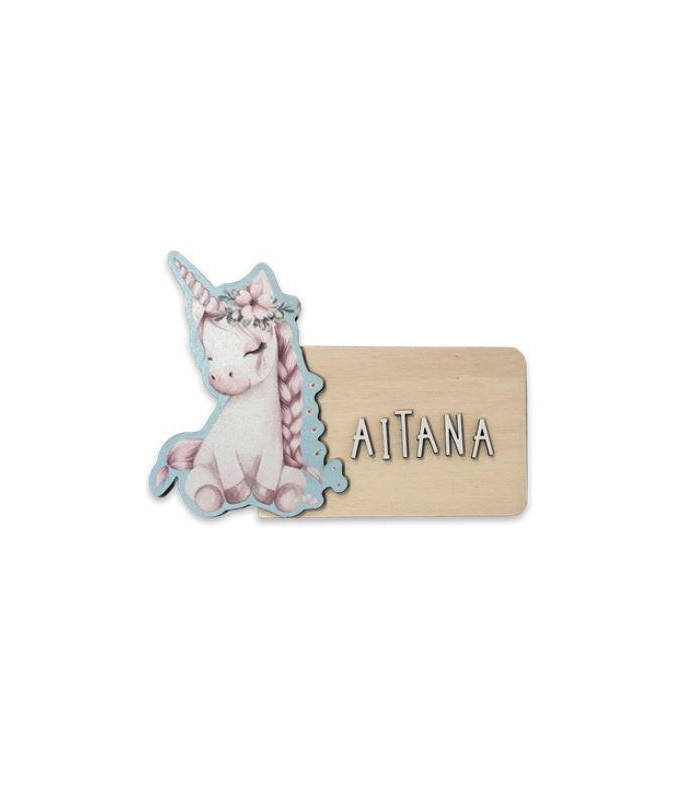 PLACA PERSONALIZABLE UNICORNIO