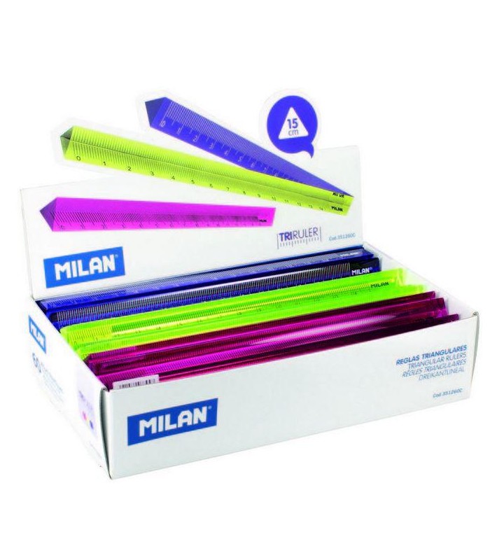EXPOSITOR 60 REGLAS MILAN TRIANGULAR COLORES SURTI