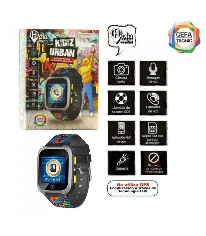 Reloj Inteligente Hola Watch  Urban  Black Sipecus