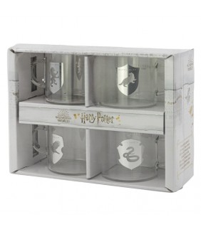 Set 4 Tazas Cristal Expresso Harry Potter