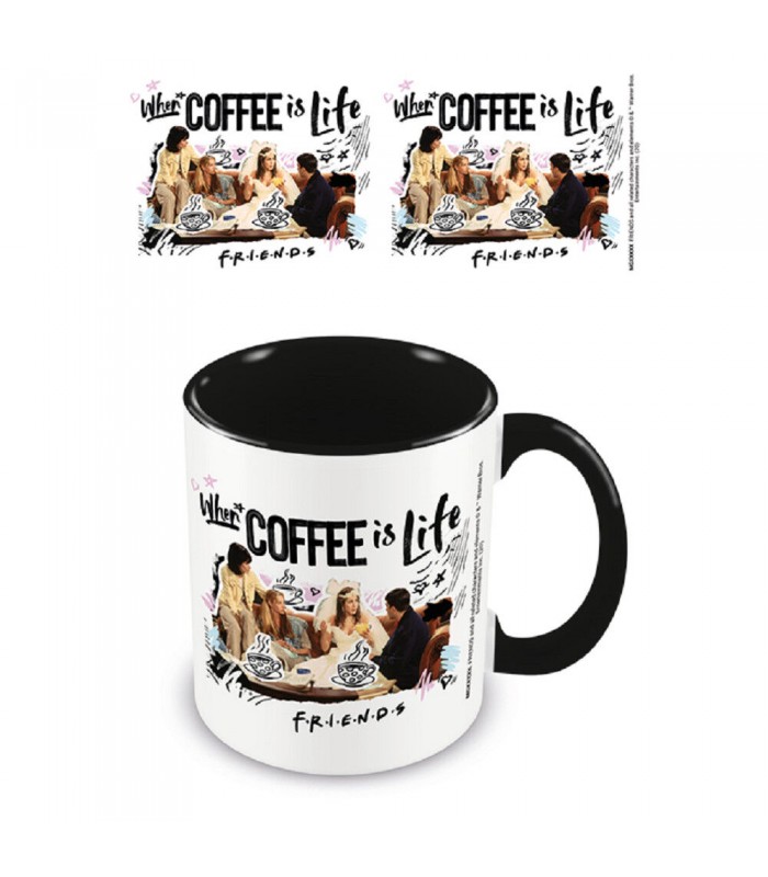 Taza desayuno color Friends Coffee is Life