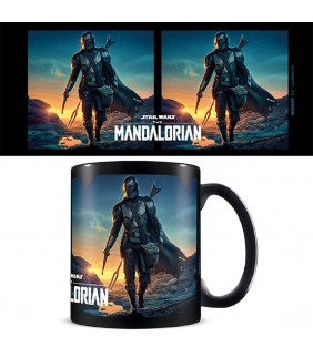 Taza desayuno color The Mandalorian Atardecer