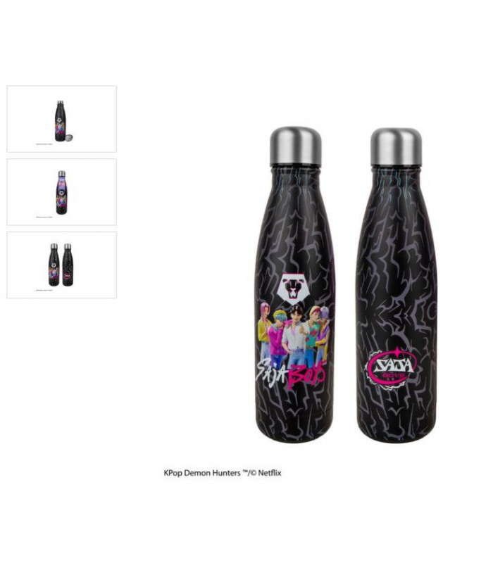 Botella de agua Saja Boys Kpop Demon Hunters